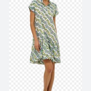 Oliphant Lupina Periwinkle Cap Sleeve Mini Dress